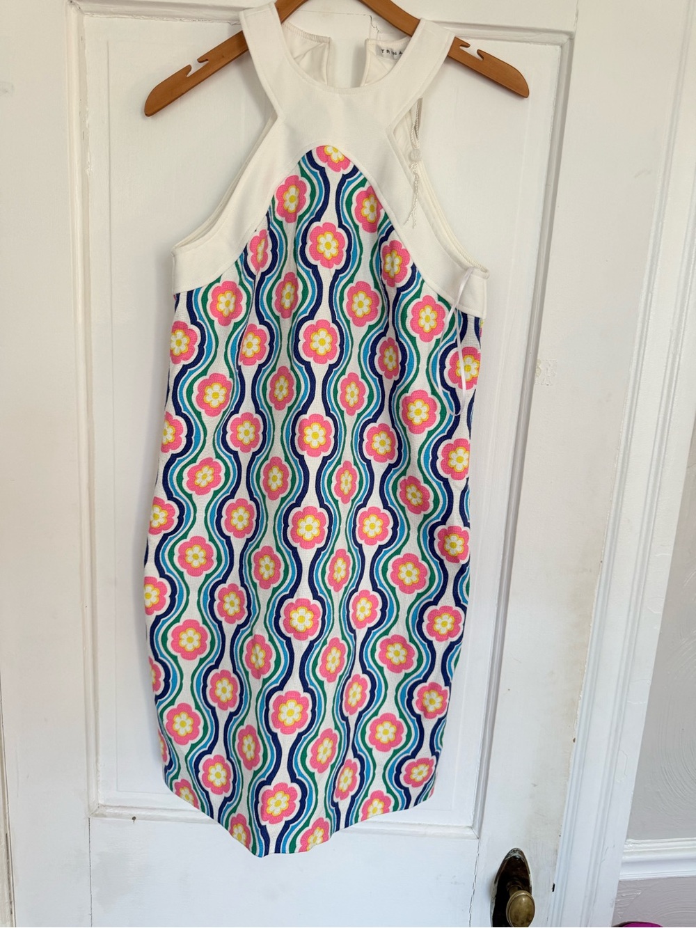 Trina Turk White Floral-Print Halter One-Piece